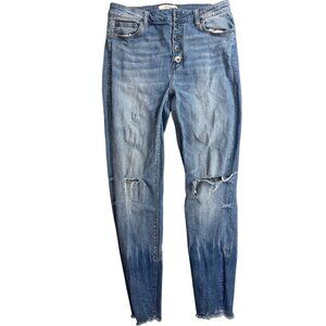 Pistola Aline High Rise Button Fly Distressed Skinny Jeans – Size 30